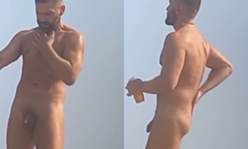 Sexy daddy spotted at the nudist beach