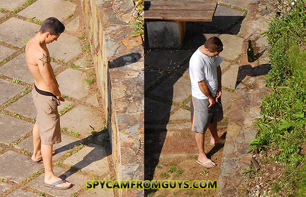 Three Guys Caught Peeing Outdoor By Spy Cameras Spycamfromguys