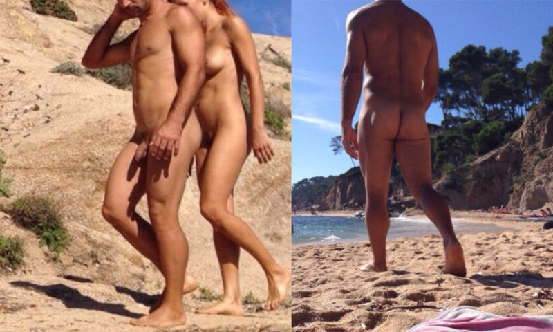 straight nudist guy caught by spycam at the beach