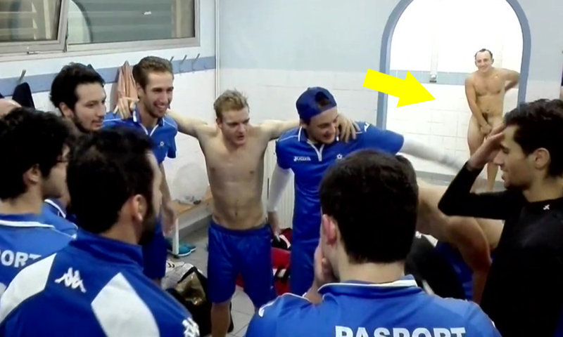 Frenche Footballers Celebrating In Locker Room Spycamfromguys Hidden Cams Spying On Men