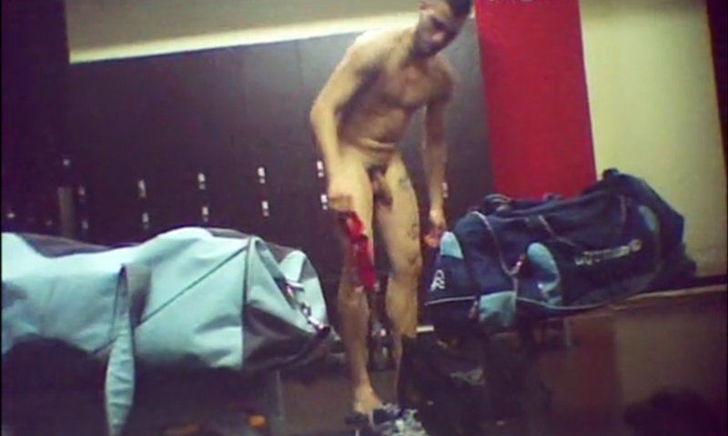 italian guy caught naked gym locker room