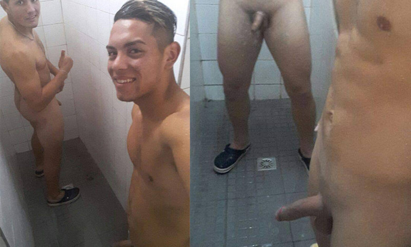 straight footballers naked in shower