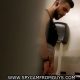 bearded guy caught peeing in public toilet