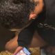 black guy caught stroking dick in public toilet