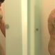 hairy man caught in shower by spycam