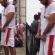 bearded guy caught peeing in public during bayonne feria
