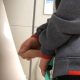 guy with pretty foreskin caught peeing urinal