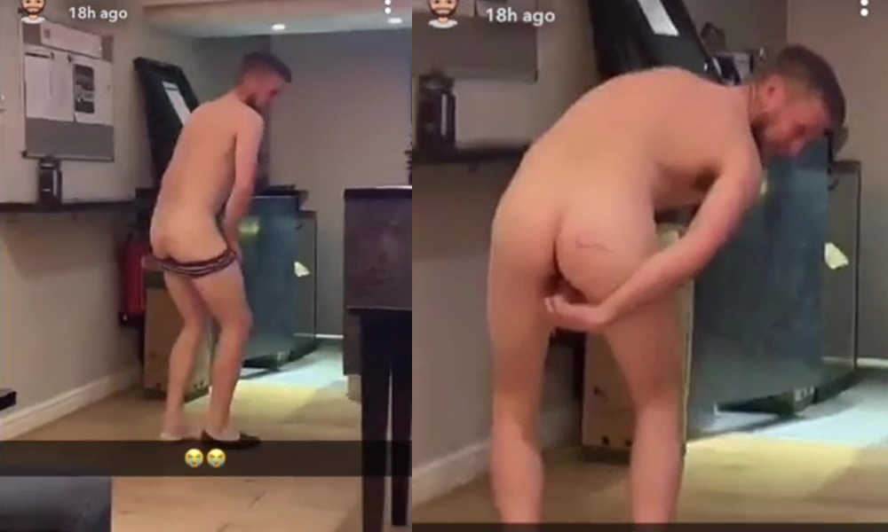 naked guys having fun in rugby clubhouse