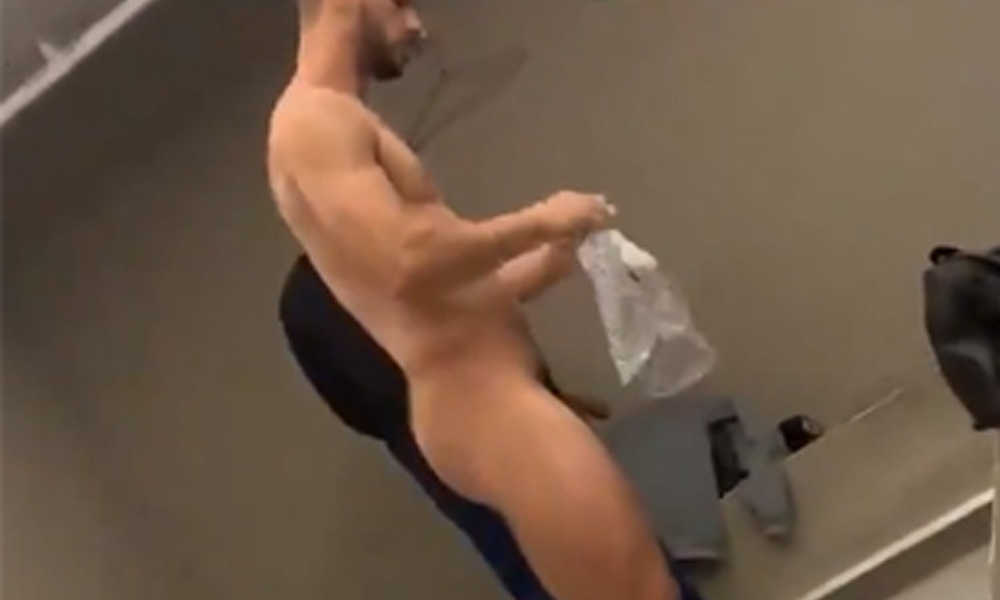 hot latin guy caught naked in locker room