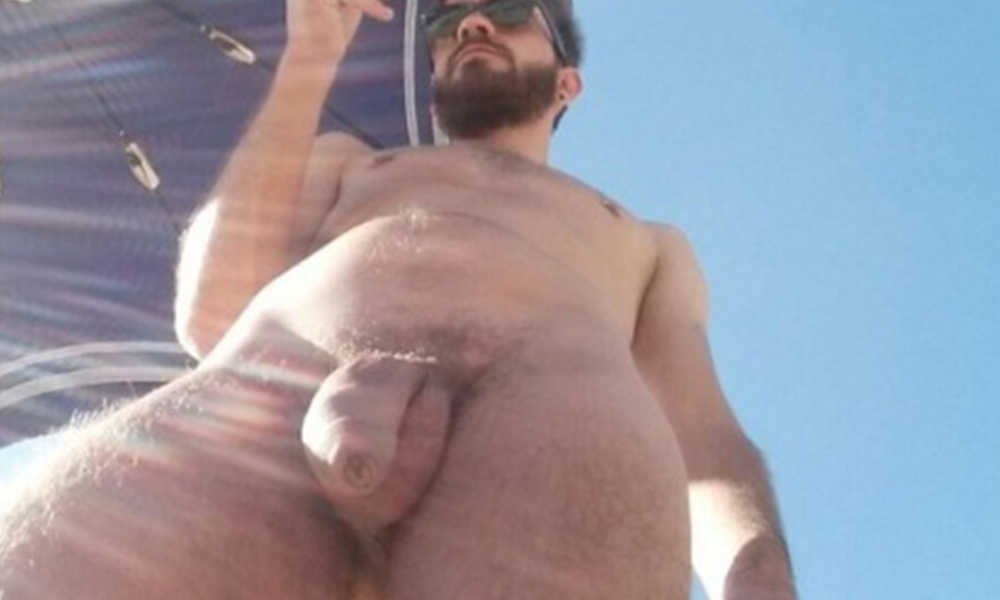 nudist guy with big uncut hairy dick