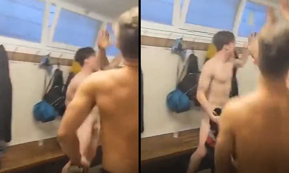 naked players in changing room