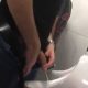 latin guy with huge cock caught peeing by spycam at urinal
