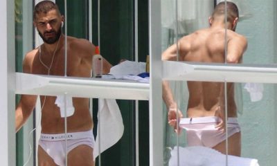 footballer Karim Benzema caught in underwear