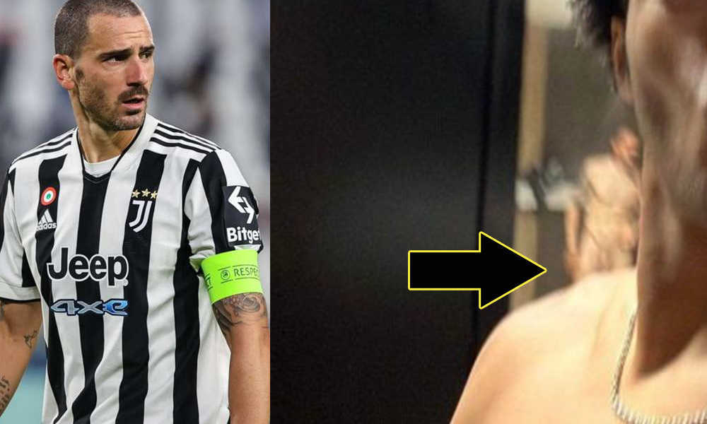 footballer Leonardo Bonucci accidentally captured naked