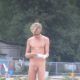 blond nudist guy caught by hidden camera at the beach