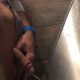 hung uncut guy caught peeing and playing with foreskin