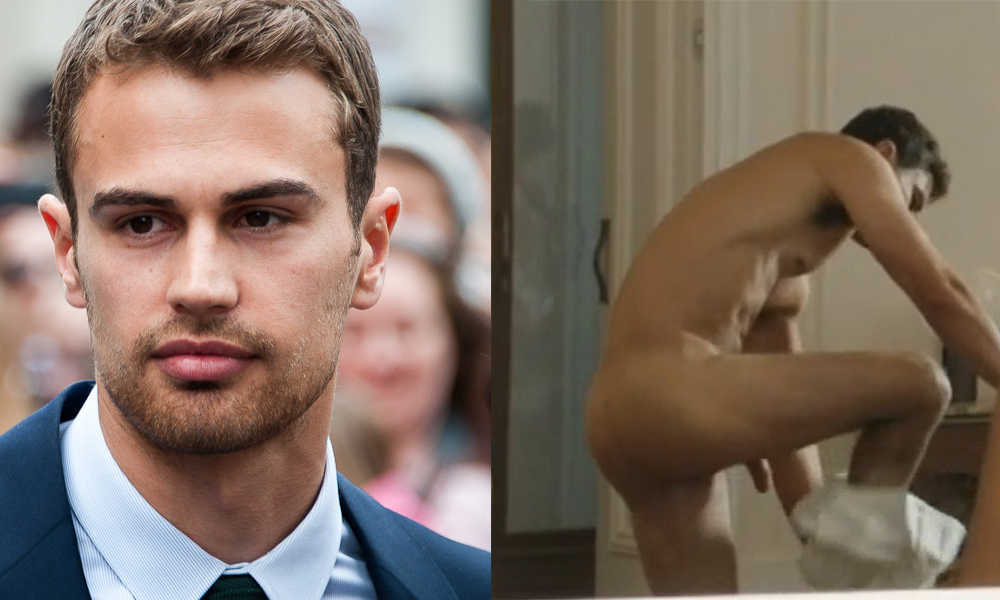 actor Theo James reveals his big dick in a movie