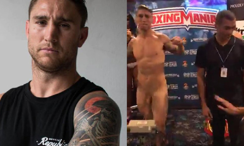 Boxer Kerry Foley naked weigh in full frontal