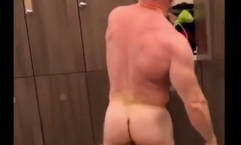 daddy bodybuilder caught naked in gym locker room