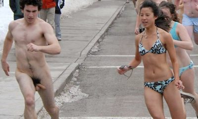 straight guys naked in public for the winter run