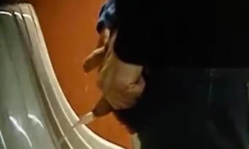 two uncut cocks at the urinals caught by spycam