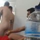 Hot tattooed slim sportsman spied on in lockerroom