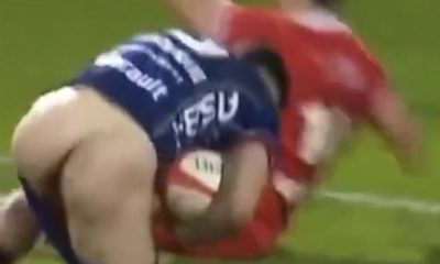 rugby player accidentally exposes his big bubble ass during game