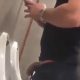 Handsome muscled guy with thick dick caught peeing at urinals