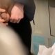Uncut guy caught taking a piss in the public restroom