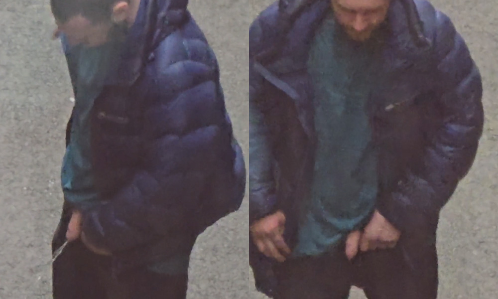 Drunk guy caught peeing in the street