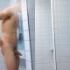 Guy with enormous dick caught taking a shower