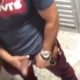 Latin guy captured by spycam while wanking in toilet